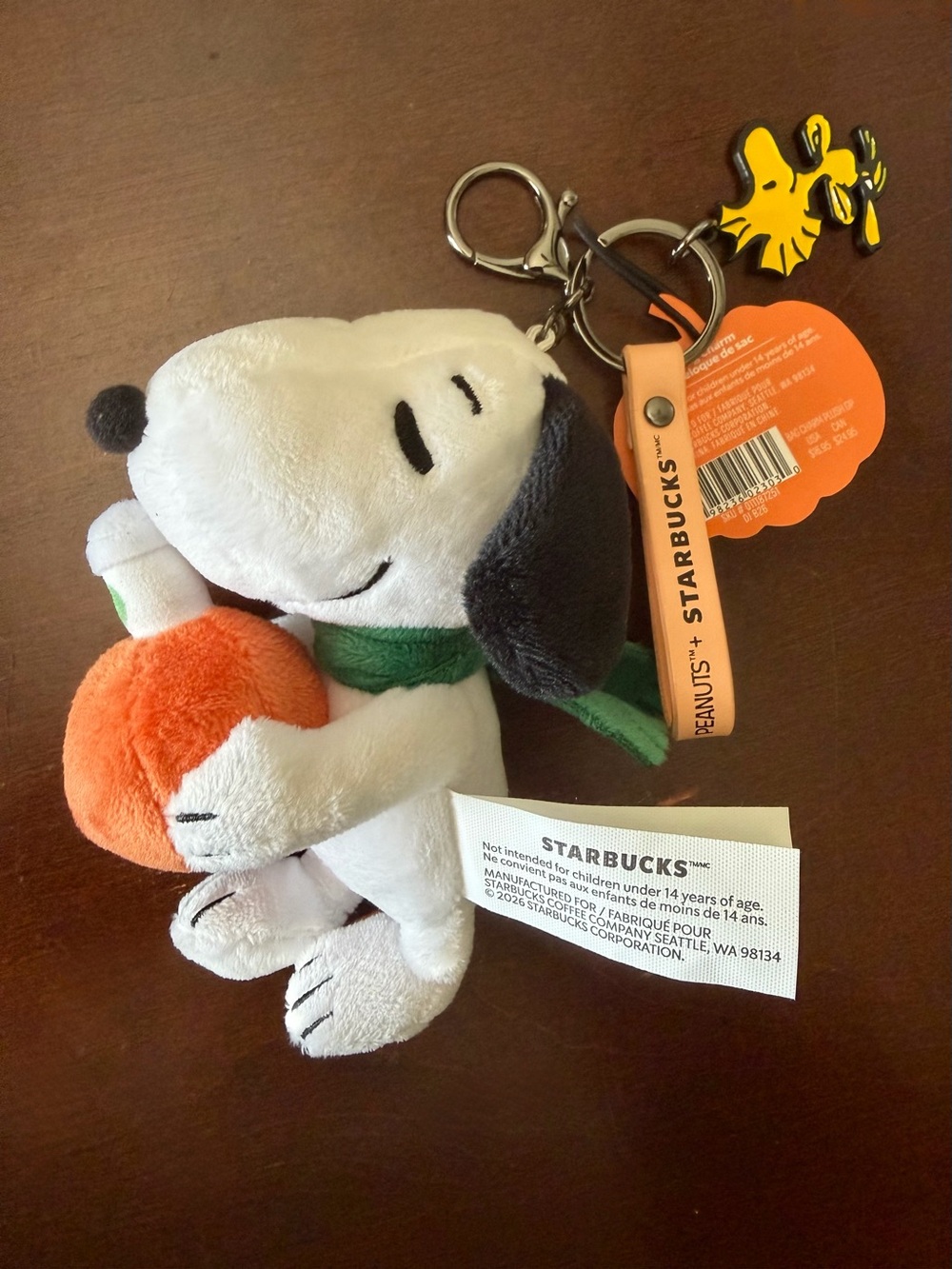 Starbucks Peanuts Snoopy Plush Keychain 2026 Special Edition Collection NWT